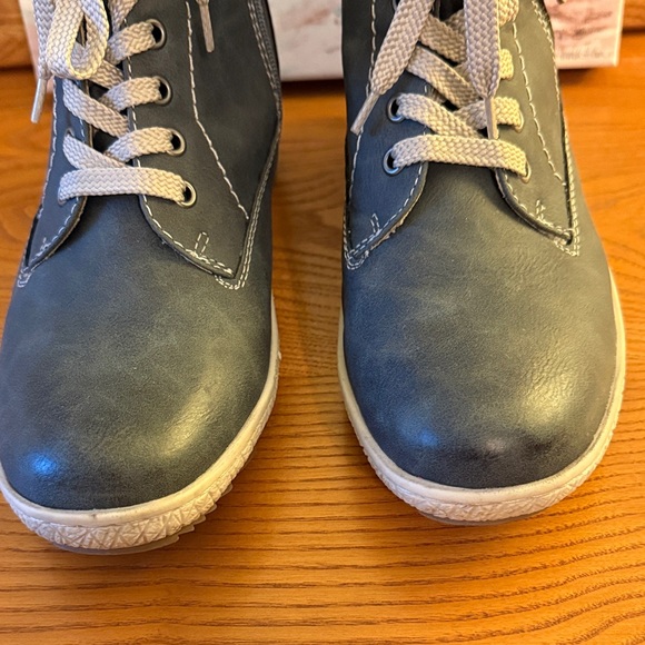 Spring Step Blue / Gray Ankle Boots Size 41 (9.5) - Picture 2 of 8